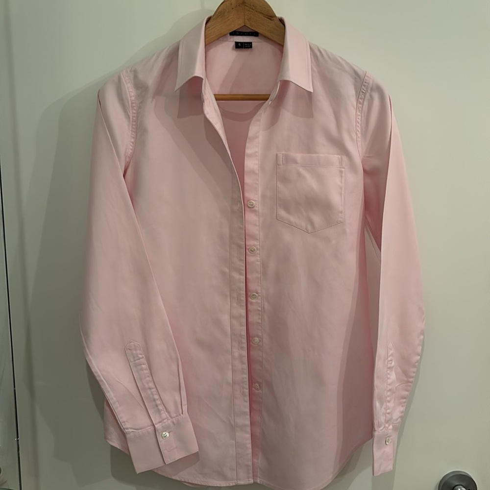 Theory Blush Pink Button-Up Shirt